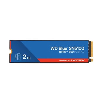 Памет SSD 2TB, Western Digital Blue SN5100, NVMe, M.2 (2280), скорост на четене до 7100MB/s, скорост на запис до 6700 MB/s | JAR Computers Western Digital 2TB Blue SN5100 WDS200T5B0E-00CPE0