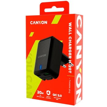 Зарядно устройство Canyon CNS-CHA20B PD/QC 3.0