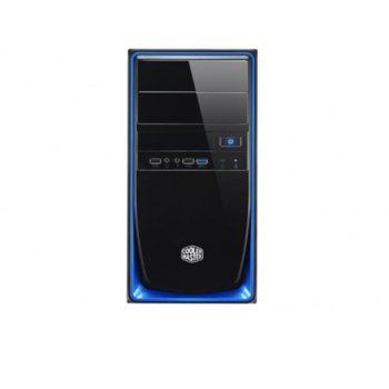 Micro-ATX, CoolerMaster Elite 344, черна/синя | JAR Computers Micro-ATX, CoolerMaster Elite 344 Black & Blue