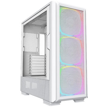 Кутия Montech SKY TWO GX, EATX/ATX/mATX/Mini-ITX, 1x USB Type-C, 2x USB 3.0, 3x ARGB 140mm вентилатора, с прозорец, бяла, без захранване | JAR Computers Montech SKY TWO GX White SKY-TWO-GX-WH