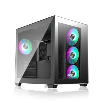 Кутия Raijintek PAEAN C7 TG4, ATX/microATX/Mini-ITX, 2x USB 3.0, 4x 120mm ARGB вентилатора, с прозорец, черна, без захранване | JAR Computers Raijintek PAEAN C7 Black TG4 0R20B00234