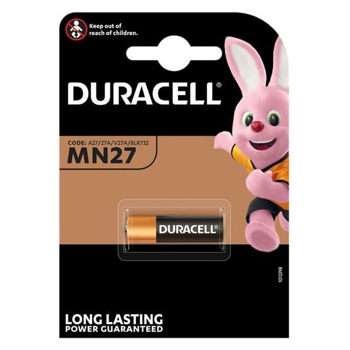 Батерия алкална Duracell, A27, LR27, 12V, 1бр. | JAR Computers Батерия алкална Duracell MN27 12V 1бр.