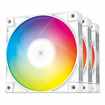 Вентилатори 120mm, DeepCool Fan Pack 3-in-1 FC120 White (R-FC120-WHAMN3-G-1), 4-pin, 1800 rpm, 3 броя | JAR Computers DeepCool Fan Pack 3-in-1 FC120 White R-FC120-WHAMN