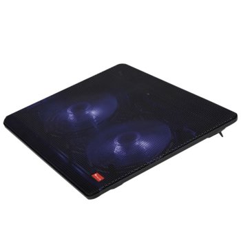 Охлаждаща поставка за лаптоп NGS JetStand, за лаптоп до 15.6" (39.62 cm), 2 вентилатора, 1x USB(ж), 1100 - 2400 RPM, подсветка, черна image