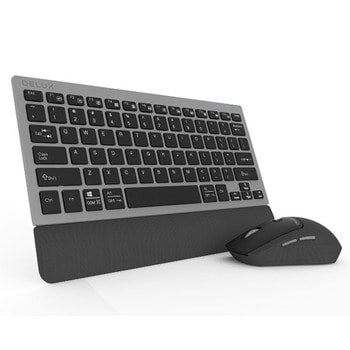 Комплект клавиатура и мишка Delux K3300D+M520DB, безжични, Bluetooth, 12 мултимедийна клавиша, мишка (2400 dpi), USB, черни image
