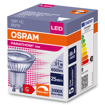 LED крушка Ledvance PARATHOM, GU10, 7.9W, 650lm, 3000K | JAR Computers Ledvance AC32737 7.9W 650lm