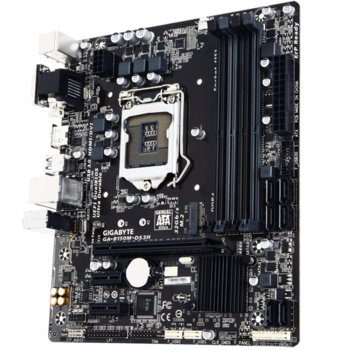 Дънна платка Gigabyte Gigabyte GA-B150M-DS3H (rev 1.0), B150, LGA1151, DDR4, PCI-E (HDMI&DVI), 6x SATA 6Gb/s, 1x M.2 Socket, 4x USB 3.0, microATX | JAR Computers Gigabyte GA-B150M-DS3H (rev 1.0)