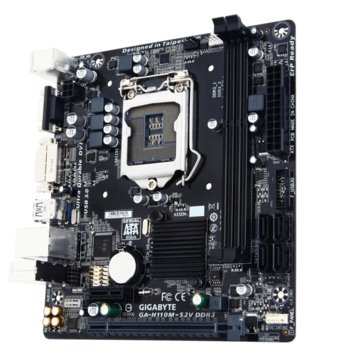 Дънна платка Gigabyte GA-H110M-S2V DDR3 (rev 1.0), H110, LGA1151, DDR3/DDR3L, PCI-E (DVI&VGA), 4x SATA 6Gb/s, 2x USB 3.0, microATX | JAR Computers Gigabyte GA-H110M-S2V DDR3 (rev. 1.0)