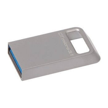 16GB USB Flash, Kingston DTMicro, USB 3.1, сива