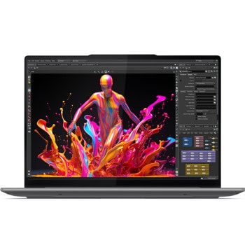 Лаптоп Lenovo Yoga Pro 7 14ASP9 (83HN0003BM)(сив), десетядрен AMD Ryzen AI 9 365 2.0/5.0GHz, 14.5" (36.83cm) WQXGA OLED 400nits 120Hz Glare Display, (HDMI), 32GB LPDDR5X, 1TB SSD NVMe, 1x USB4, 1x USB 3.2 Gen 2 Type-C, Windows 11 Home | JAR Computers Lenovo Yoga Pro 7 14ASP9 83HN0003BM