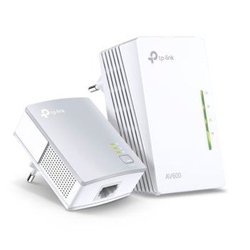 Powerline адаптери TP-Link AV600 Kit, 300Mbps, до 300м обхват, 2x 10/100 Ethernet порт, 2 устройства | JAR Computers TP-Link 300Mbps AV600 Wi-Fi Powerline Extender Sta