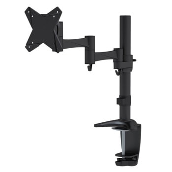 Стойка за монитор NewStar FPMA-D1330BLACK, за плот, за екрани от 10" до 30", VESA до 100 x 100, макс. тегло до 8кг., регулируема, черна | JAR Computers NewStar FPMA-D1330BLACK