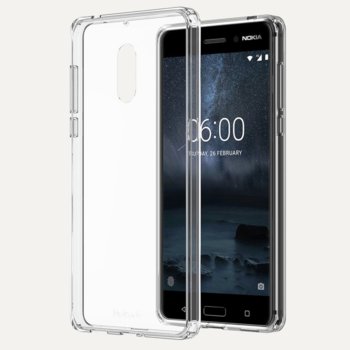 Хибриден кейс Nokia 6 CC-703, хибриден протектор, Термополиуретанов, прозрачен | JAR Computers NOKIA 6 HYBR CRIST CASE CC-703