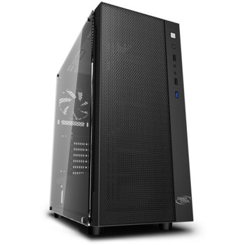 Кутия DeepCool ATX MATREXX 55 MESH, EATX/ATX/mATX/Mini-ITX, 1x USB 3.0, 2x USB 2.0, прозрачен страничен капак, черна, без захранване | JAR Computers DeepCool Кутия Case ATX - MATREXX 55 MESH