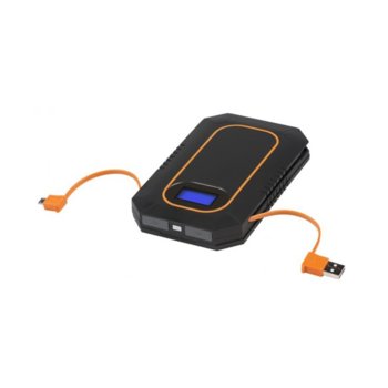 Bъншна батерия/power bank A-solar Lava AM114 2nd gen, 6000 mAh, USB/microUSB изходa, cоларна, черна | JAR Computers A-solar Lava AM114 2nd gen черна