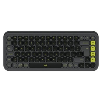 Клавиатура Logitech POP Icon Keys Graphite & Green (920-013071), безжичнa, 4 програмируеми клавиша, US International подредба, черна, Bluetooth | JAR Computers Logitech POP Icon Keys Graphite & Graphite US 920
