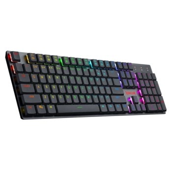 Клавиатура Redragon Apas Pro K535P-KBS, безжична, Bluetooth, механична, RGB подсветка, 8 мултимедийни клавиша, черна image
