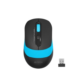 Мишка A4tech FG10S Fstyler, оптична (2000 dpi), безжична, 4 бутона, син | JAR Computers A4tech FG10S Fstyler
