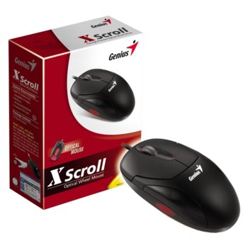 Genius XScroll, Optical, Black, USB