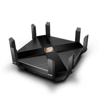 Рутер TP-Link Archer AX6000, 2.4GHz (1148Mbps) и 5 GHz (4804Mbps), AX стандарт, 8x 10/100/1000 Mbps, 1x 2500 WAN, 1x USB-C 3.0, USB 3.0, 8 външни антени | JAR Computers TP-Link Archer AX6000