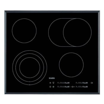 Стъклокерамичен плот за вграждане AEG HK 654070 FB, 4 нагревателни зони, сензорно управление, заключване, черен | JAR Computers AEG HK 654070 FB