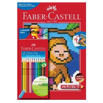 Faber-Castell Grip 12 книжка оцветяване Pixel-it