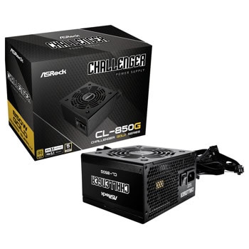 Захранване AsRock CHALLENGER CL-850G, 850W, Active PFC, 80+ Gold, 120mm вентилатор | JAR Computers PSU ASROCK CHALLENGER 850W GLD