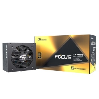 Захранване Seasonic FOCUS GX-1000, 1000W, Active PFC, 80 Plus Gold, 120mm вентилатор | JAR Computers Seasonic GX-1000