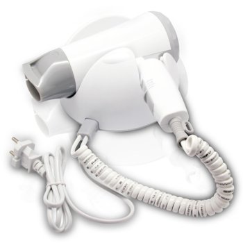 Сешоар Sapir SP 1100 B, 1200W, с поставка за стена, 3 степени, концентратор, сгъваема дръжка, бял | JAR Computers SAPIR SP 1100 B