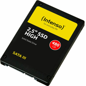 Памет SSD 480GB, Intenso High Performance 3813450, SATA 6Gb/s, 2.5" (6.35 cm) скорост на четене 520MB/s, скорост на запис 480MB/s | JAR Computers Intenso 3813450