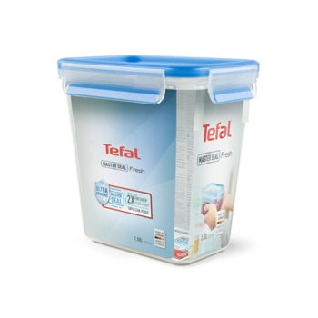 Кутия за съхранение Tefal Masterseal Glass Food Conservation, 1.6L, с капак, пластмаса | JAR Computers Tefal Masterseal Glass Food Conservation, 1.6 L