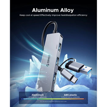 USB хъб Orico YSA5-U3-GY-BP