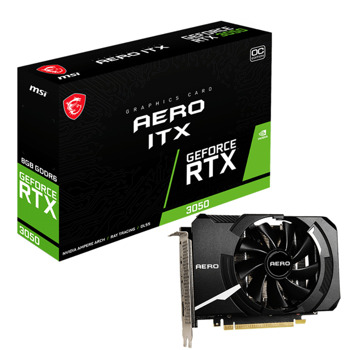 Видео карта Nvidia GeForce RTX 3050, 8GB, MSI GeForce RTX 3050 Aero ITX, PCI-E 4.0, GDDR6, 128-bit, DisplayPort, HDMI | JAR Computers MSI GeForce RTX 3050 Aero ITX 8GB GDDR6