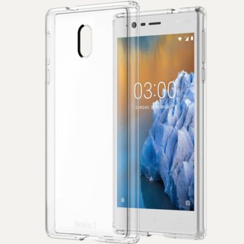 Хибриден кейс Nokia 3 CC-705, хибриден протектор, термополиуретанов, прозрачен | JAR Computers NOKIA 3 HYBR CRYST CASE CC-705