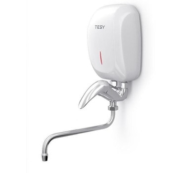 Eлектрически бойлер Tesy InstaLine Kitchen IWH 50 X02 KIH, 4 л., проточен, стоящ над мивка, 5kW, енергиен клас А, 20.0 x 13.0 x 7.6 cm | JAR Computers Tesy IWH 50 X02 KIH