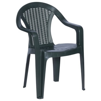 Градински стол Carmen Mega, до 100кг. макс. тегло, полипропилен, тъмнозелен image