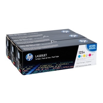Тонер касета за HP COLOR LASER JET CP1215/1515N - TRIPLE PACK - C/M/Y - CB541/542/543 - CF373AM - заб.: 3x1400 брой копия | JAR Computers КАСЕТА ЗА HP COLOR LASER JET CP1215/1515N - TRIP…