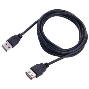 Кабел SBOX USB-1023, USB Type A(м) към USB Type A(ж), 3m, черен | JAR Computers SBOX USB-1023 Кабел USB 2.0 A-A M/M 3 м черен