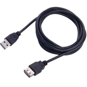 Кабел SBOX USB-1025, USB Type A(м) към USB Type A(ж), 5m, черен | JAR Computers SBOX USB-1025 Кабел USB 2.0 A-A M/F 5м черен