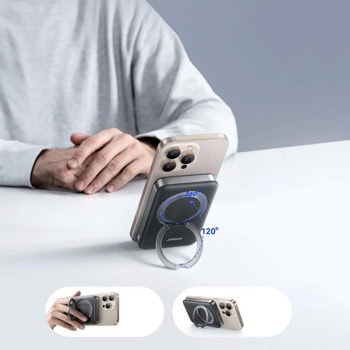 joyroom qi2 ring holder 10000mah черен