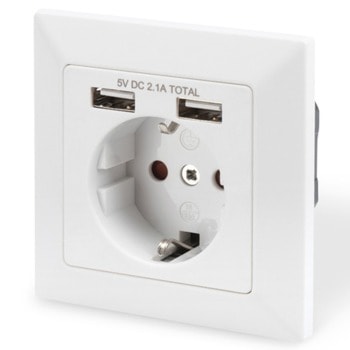 Контакт ASSMANN DA-70613, 2x USB, бял | JAR Computers ASSMANN DA-70613