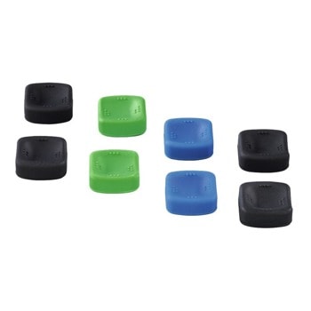 Сменяеми бутончета HAMA Square 54471, за PS4/Xbox One, комплект 8-in-1, черен/зелен/син image