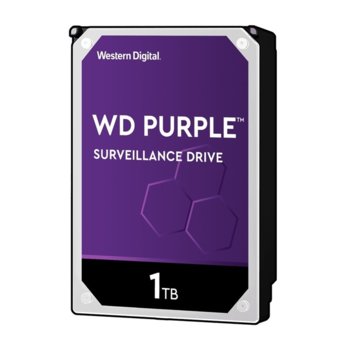 Твърд диск 1TB WD Purple Surveillance, SATA 6Gb/s, 5400rpm, 64MB, 3.5"(8.89 cm) image