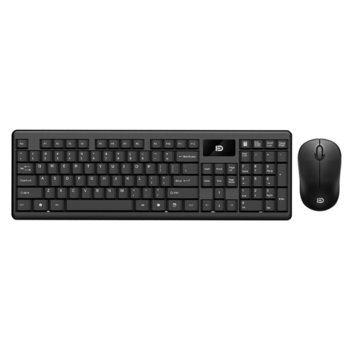 Комплект клавиатура и мишка D 1600, безжични, оптична (1500dpi), USB, черни image
