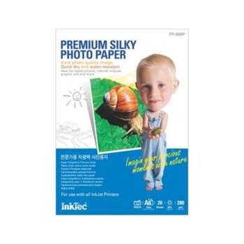 Фото Хартия INKTEC Premium Silky/сатен/, A4, 280g/m2, 20л | JAR Computers Хартия INKTEC Premium Silky/сатен/ Paper