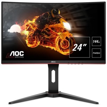 Монитор AOC C24G1 (мостра), 24" (60.96 cm), VA панел, 144 Hz, Full HD, 1ms, 80M:1, 250 cd/m2, DisplayPort, HDMI, VGA | JAR Computers AOC C24G1 (мостра)