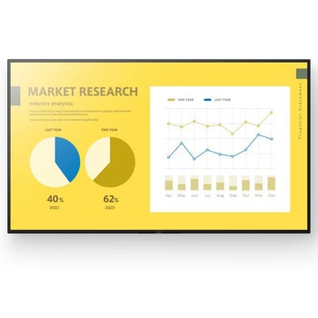 Публичен дисплей Sony FW-55EZ20L, 55" (139.7cm) 4K/UHD IPS дисплей, DLED, 400 000:1, 350cd/m2, HDR10, Dolby Vision, HDMI, USB, RJ45, RS-232C | JAR Computers Sony FW-55EZ20L