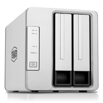 Мрежови диск (NAS) TerraMaster F2-210, четириядрен Realtek RTD1296 1.4 GHz, без твърд диск, 1GB, 1x 1GbE port, 2x USB 3.0 image