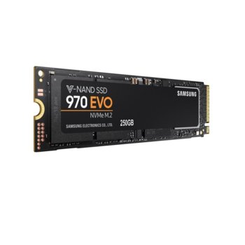 Памет SSD 250GB Samsung 970 EVO MZ-V7E250BW, PCIe Gen 3.0 x4 NVMe 1.3, M.2 (2280), скорост на четене 3400MB/s, скорост на запис 1500MB/s | JAR Computers 250GB SSD Samsung 970 EVO NVMe M.2 MZ-V7E250BW