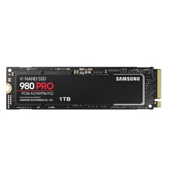 Памет SSD 1TB, Samsung 980 PRO (MZ-V8P1T0BW), PCIe 4.0 NVMe, M.2 (2280), скорост на четене 7000Mb/s, скорост на запис 5000MB/s image